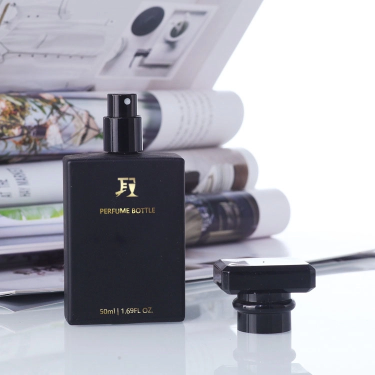 Matte Black Perfume Bottle with lid