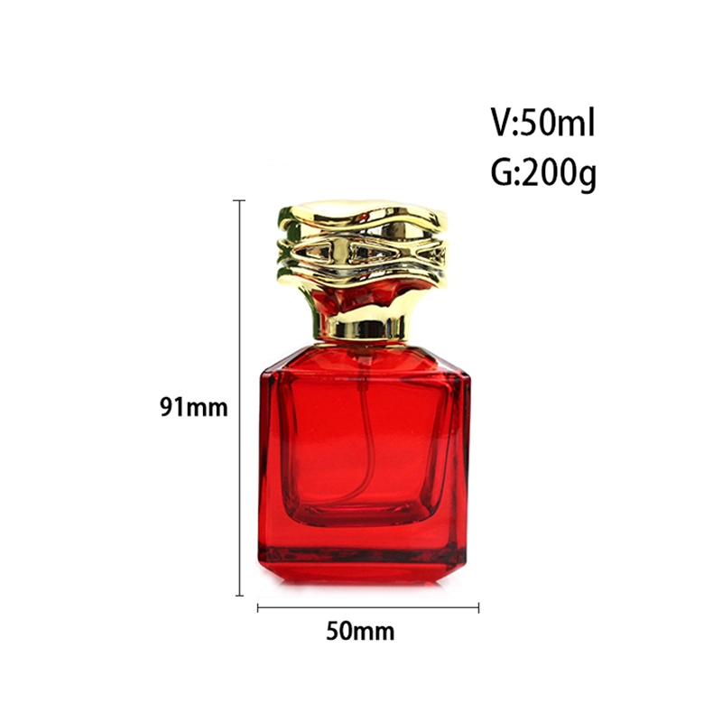 red perfume bottle