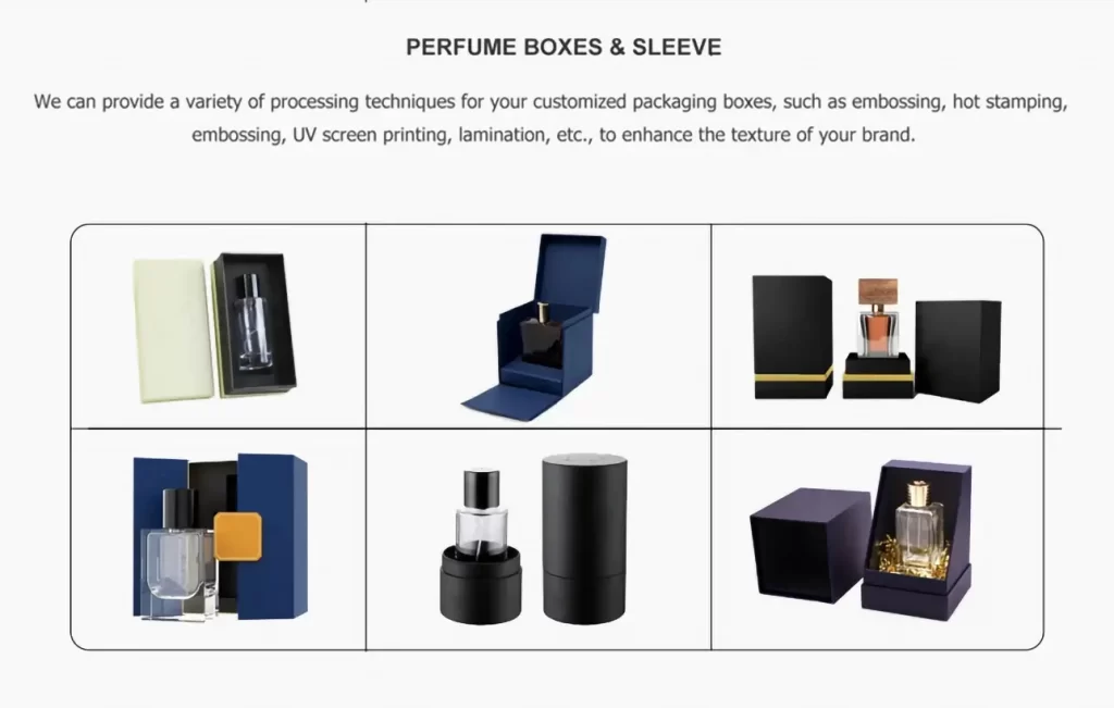 perfume bottle boxes