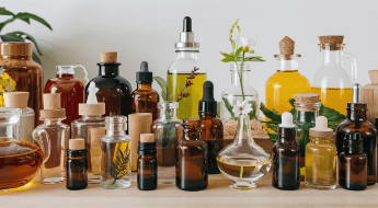 essential oil bottles