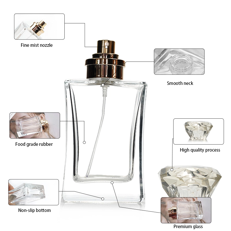 empty perfume spray bottle details