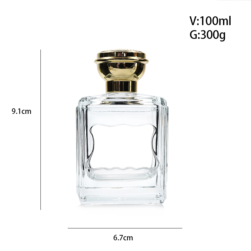 Perfume Bottle With Gold Cap size