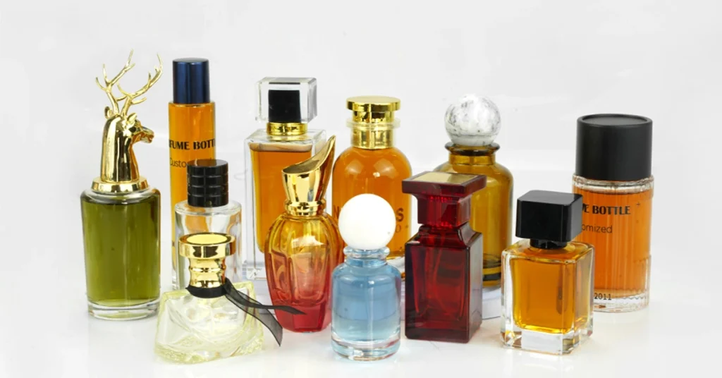 different perfume bottles