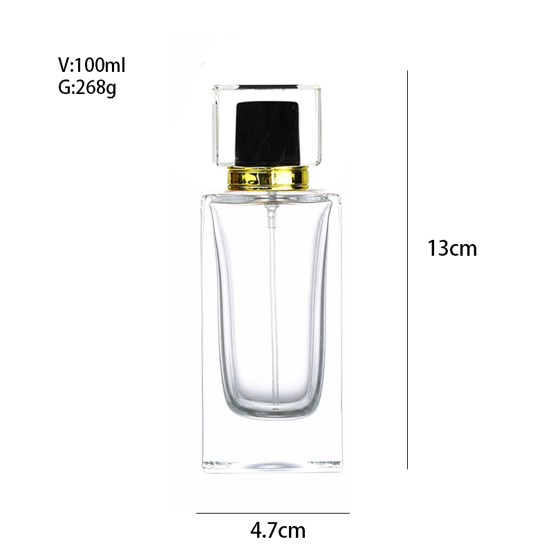 Men's Cologne Clear Square Bottle