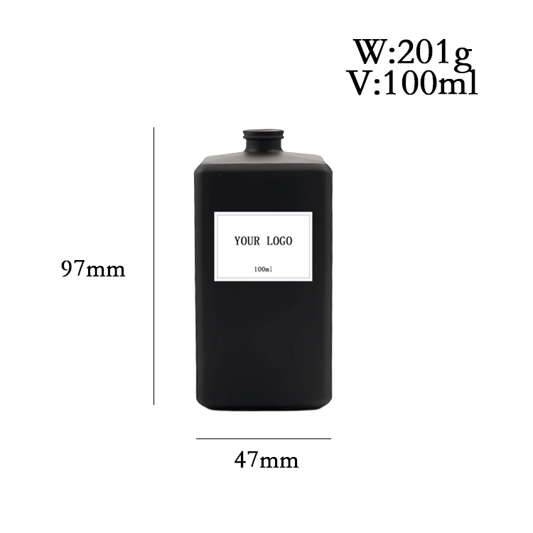Black frosted perfume bottle 100ml