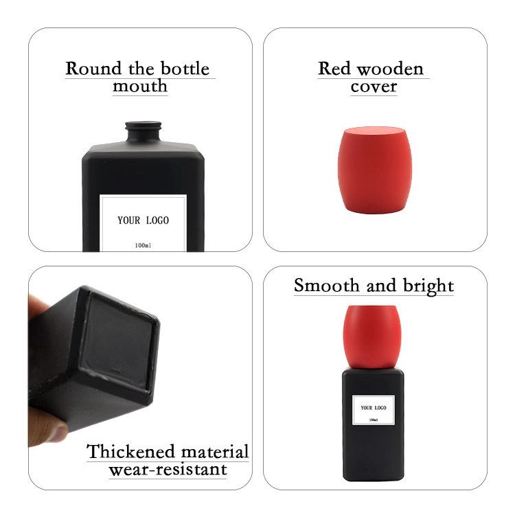 Black frosted perfume bottle 100ml