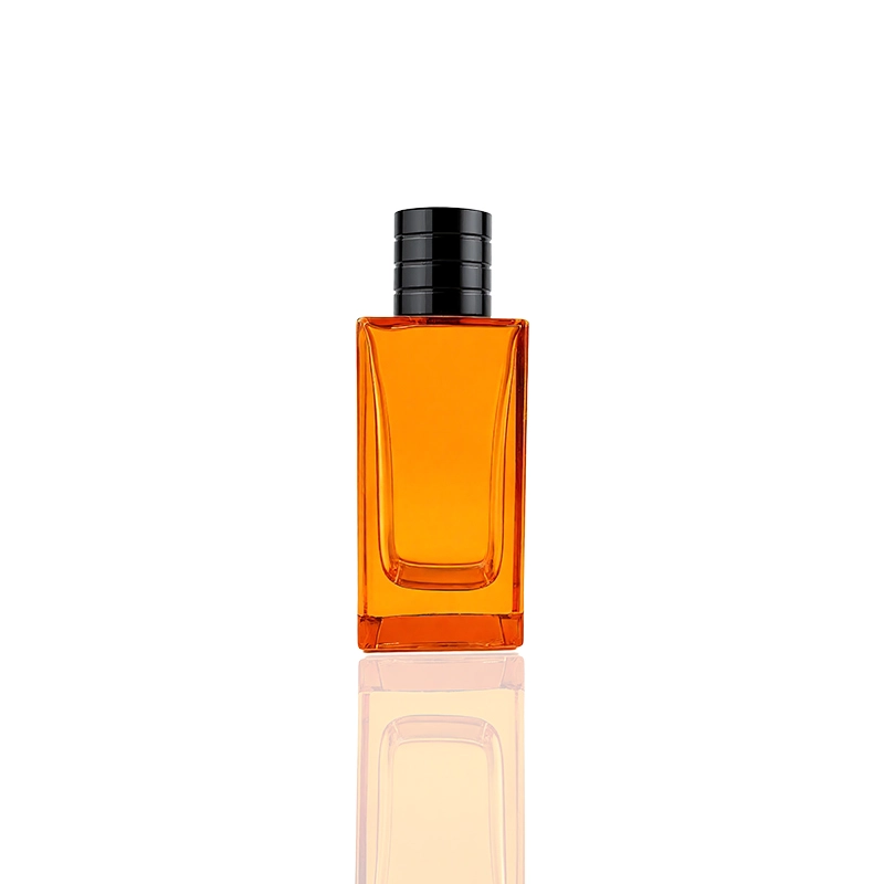Orange square perfume bottle