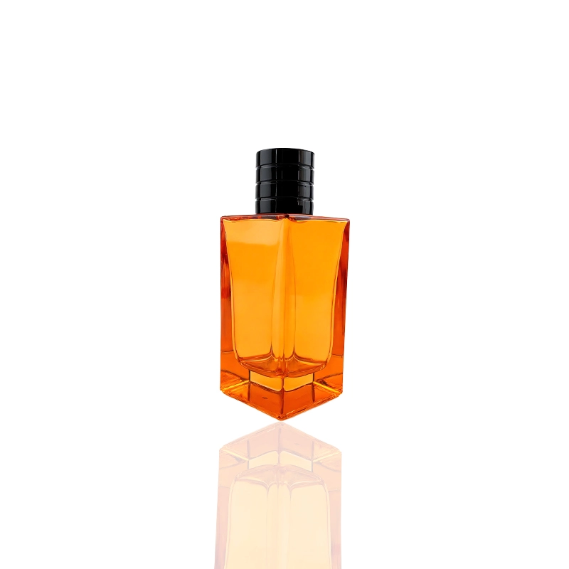 Orange square perfume bottle