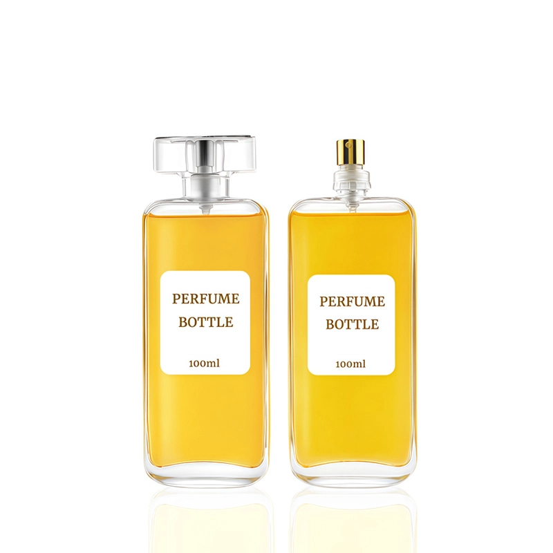 Flat square perfume bottle