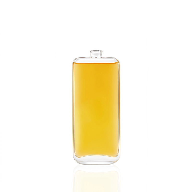 Flat square perfume bottle