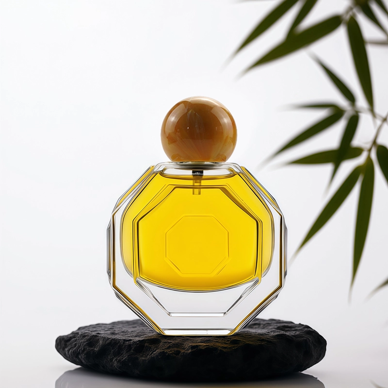 Octagonal perfume bottle