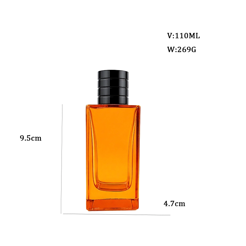 Orange square perfume bottle