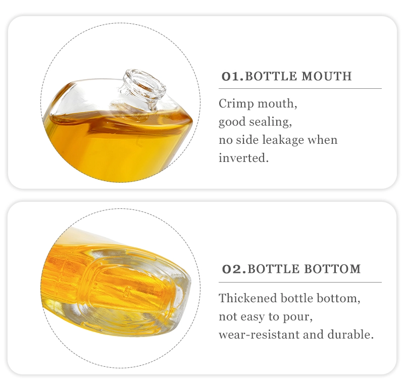 Flat square perfume bottle